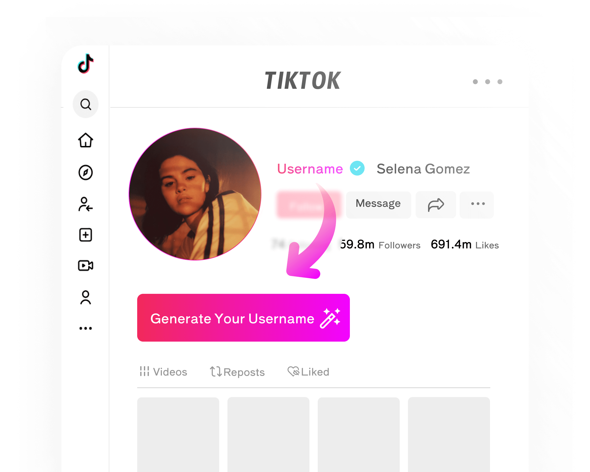 Gerador de Nome de Usuário TikTok
