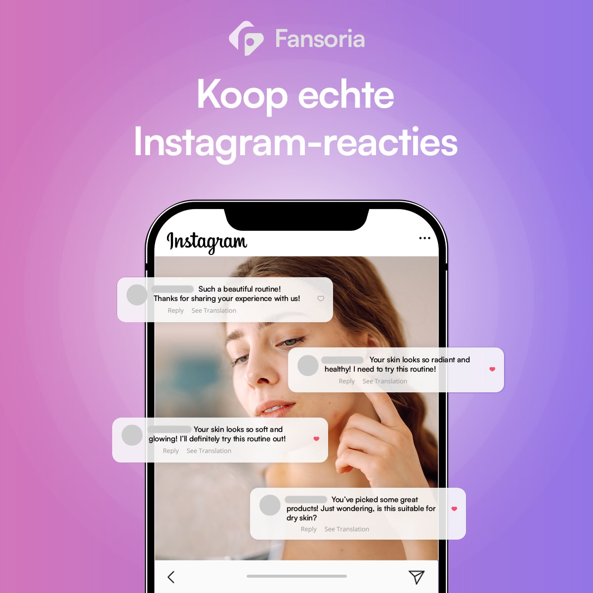 Koop echte Instagram reacties