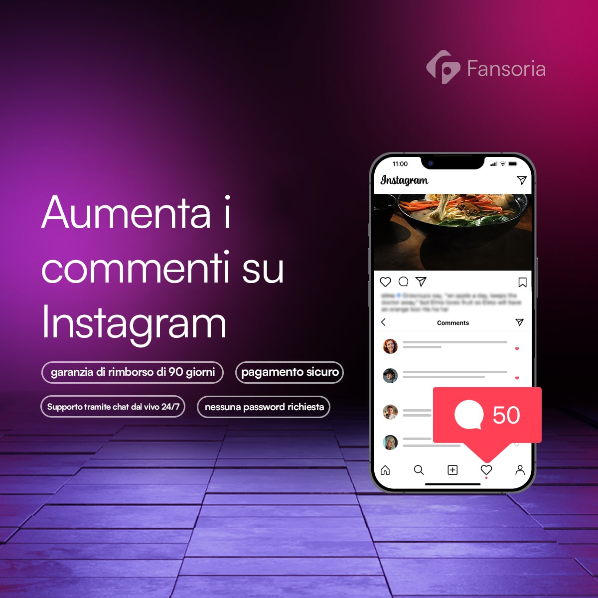 Comprare Commenti Instagram