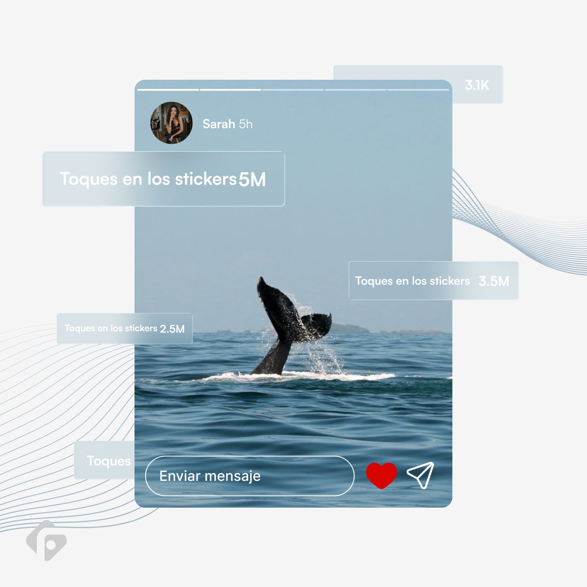 Etiquetas de Instagram Story Touches - Después