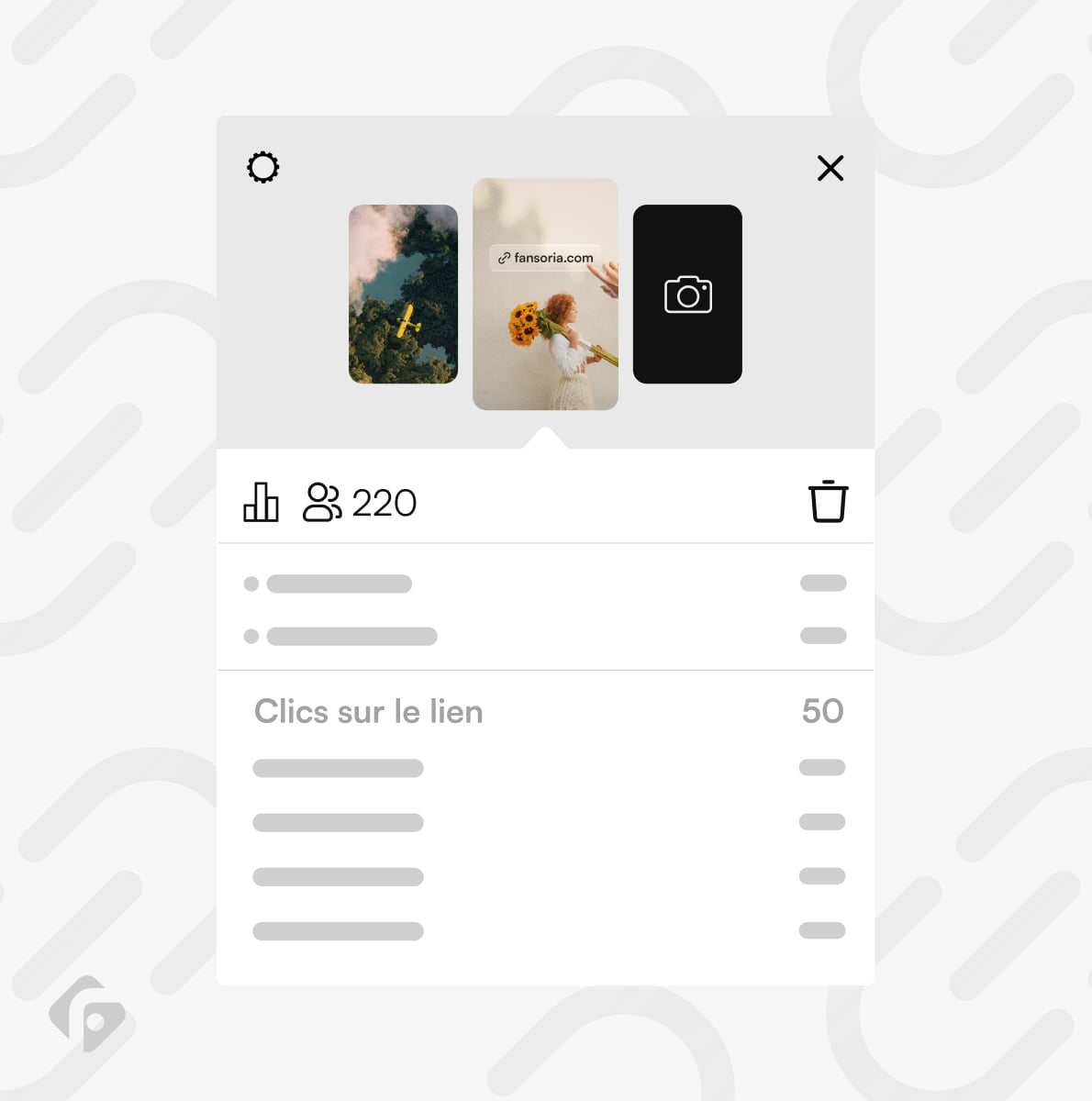 Clics sur les tags des stories Instagram - Avant