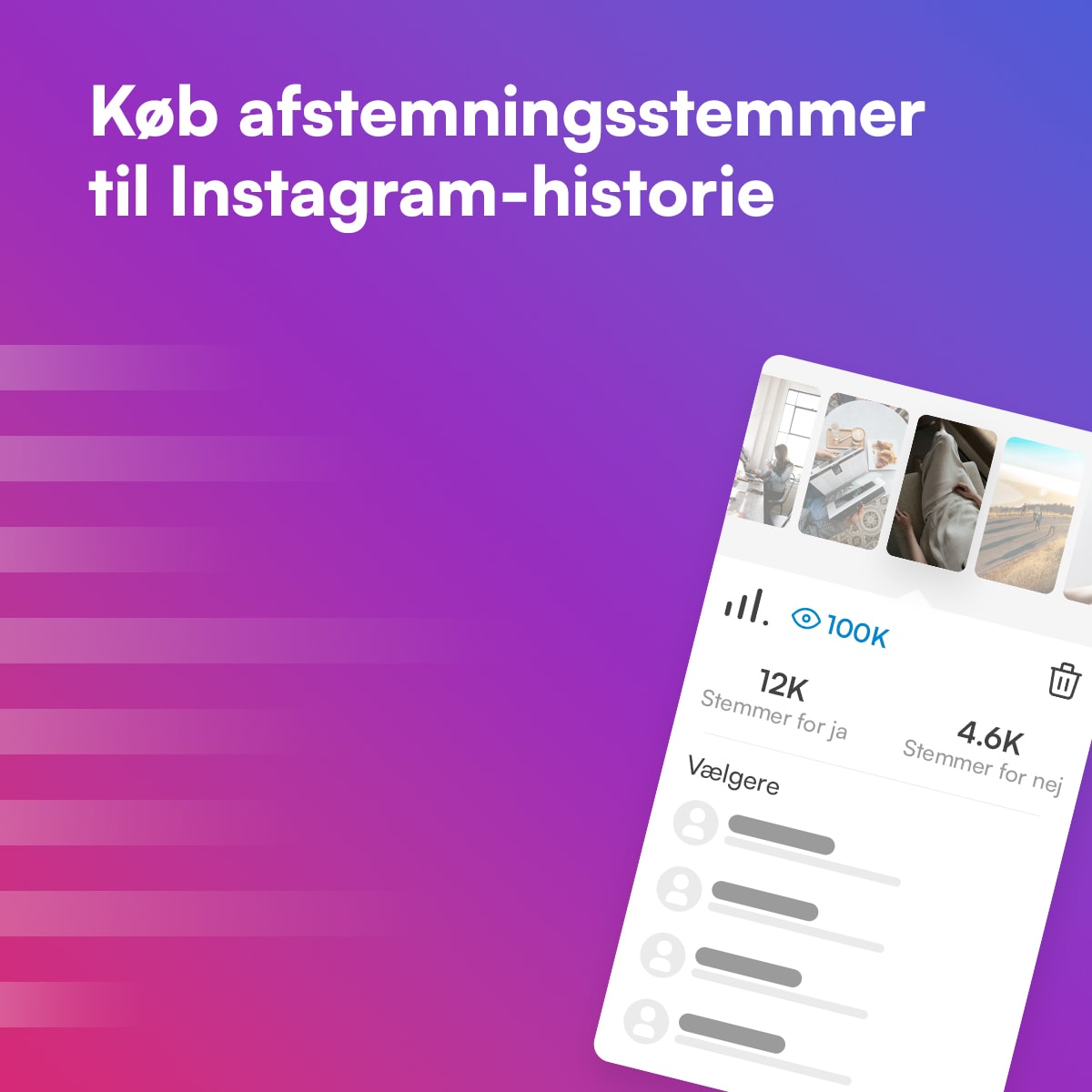 Køb Instagram Story Poll Votes