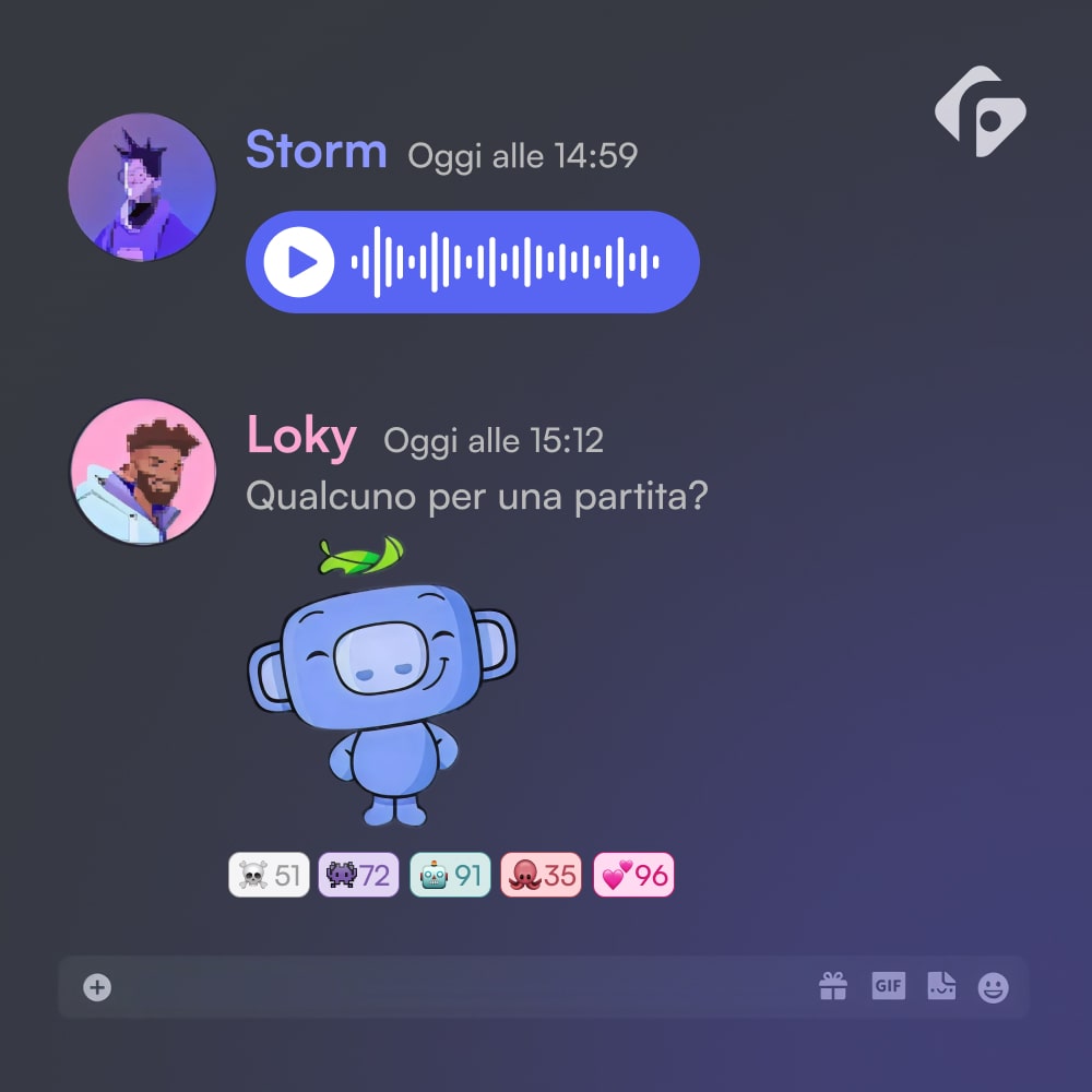 Reazioni emoji di Discord