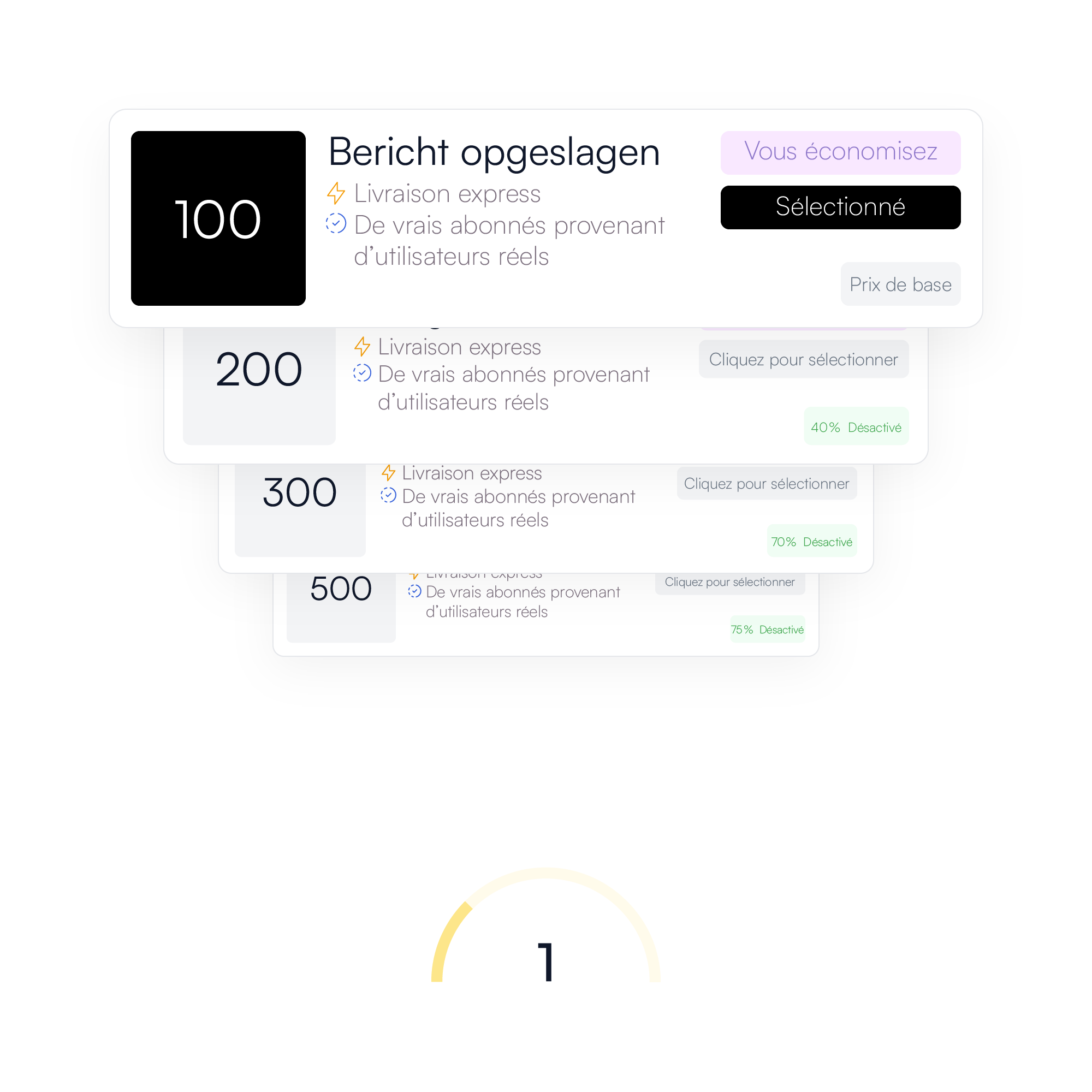 Sélectionner un forfait