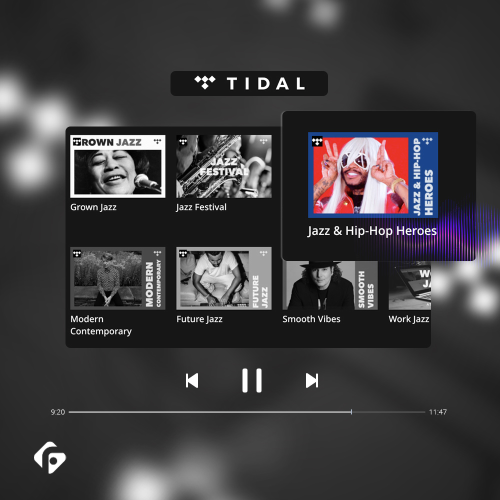 Tidal playlist plays