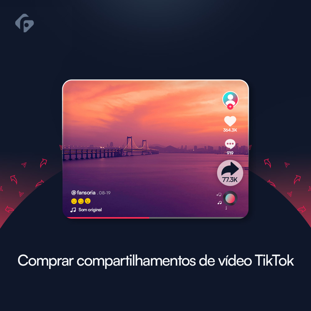 Comprar compartilhamentos de vídeo TikTok